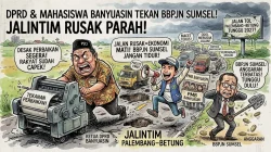 Jalan Nasional  Rusak Parah  : Ketua DPRD dan PMB Banyuasin Tekan BBPJN Sumsel